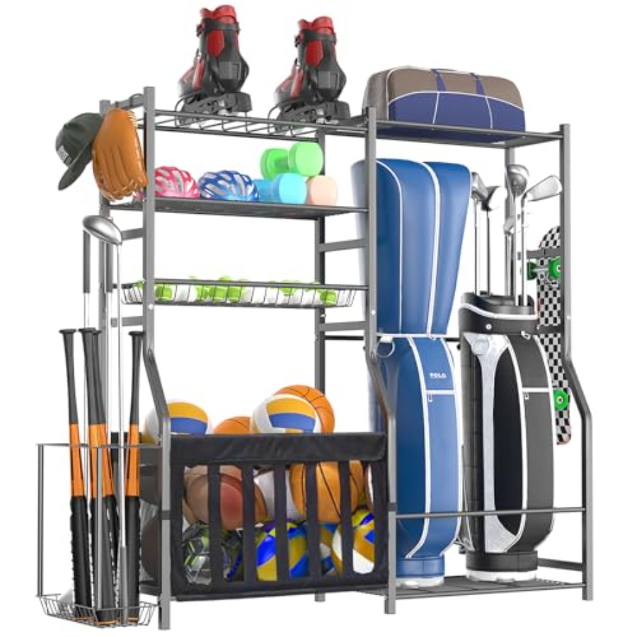 Golf Equipment Usa - Heavy Duty Garage Sports Equipment Organizer,