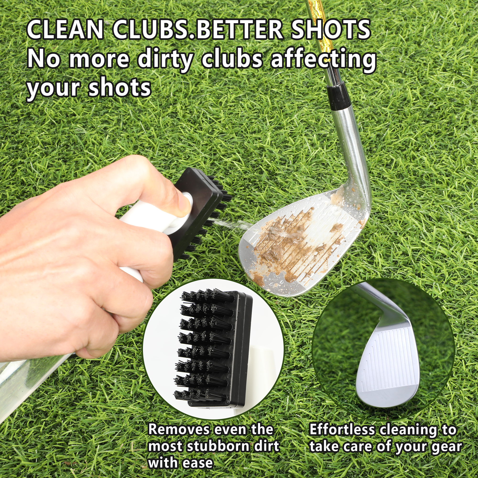 Golf Club Cleaner Brush Spray  – Golf Equipment Rental Bewertung und Preis