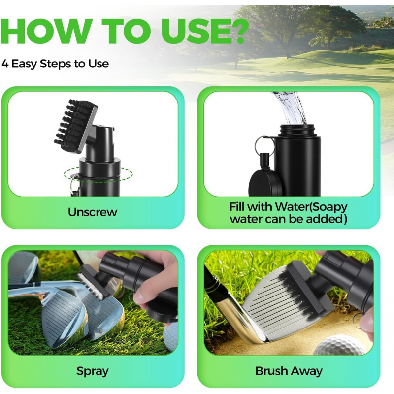 Golf Club Brush Cleaner with R – Golf Equipment Rental Bewertung und Preis