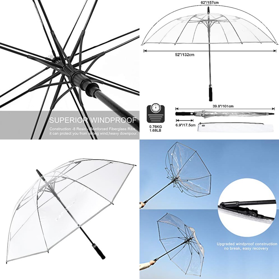 Clear Golf Umbrella Transparen – Golf Umbrella Large Bewertung und Preis