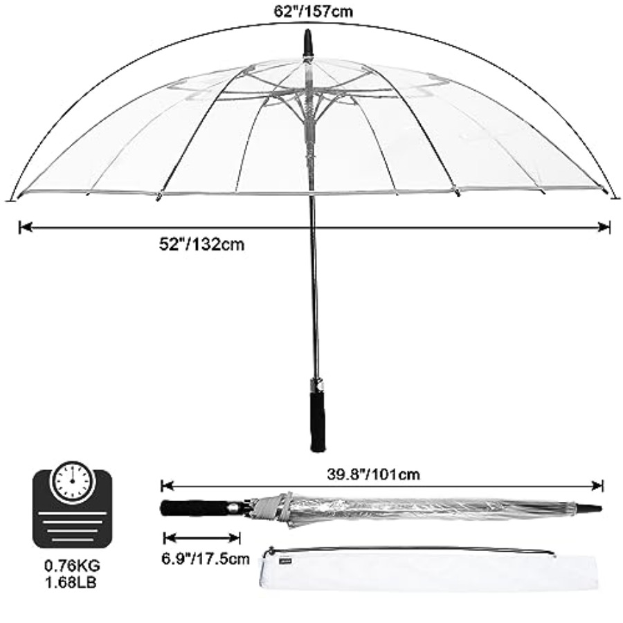 Clear Golf Umbrella Transparen – Golf Umbrella Large Bewertung und Preis