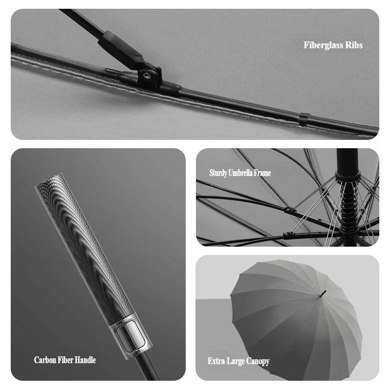 16-Rib Automatic Carbon Fiber  – Golf Umbrella Large Bewertung und Preis