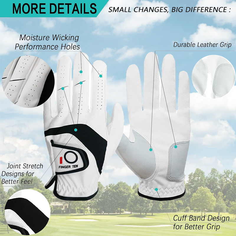 5 Pcs Golf Gloves Men Leather  – Golf Equipment Rental Bewertung und Preis